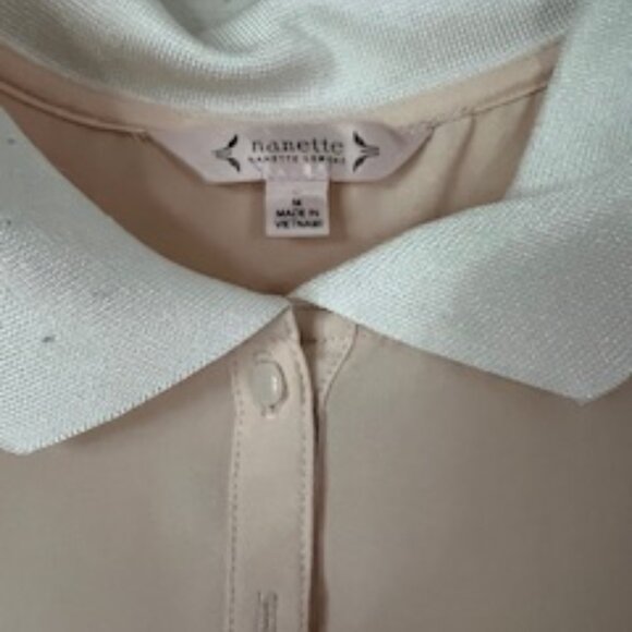 Nanette Lepore Oversize Medium Short Sleeved Blouse - Picture 2 of 5